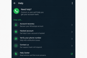 WhatsApp account recovery process after scam attack